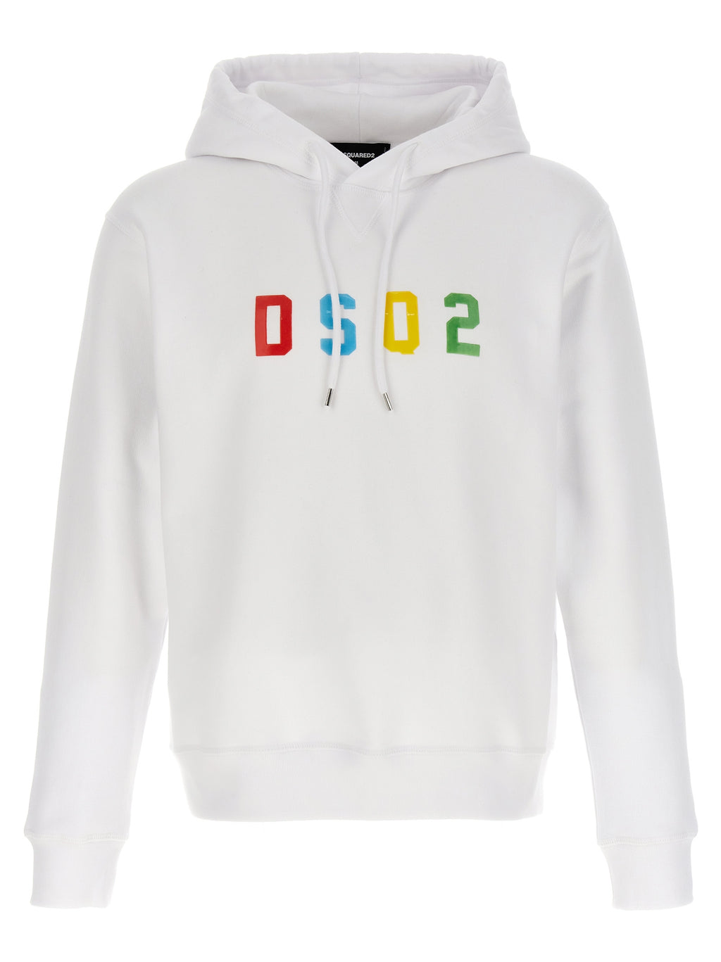 Sweatshirt en coton blanc de Dsquared², vêtement décontracté avec logo discret, portée confortable et moderne.