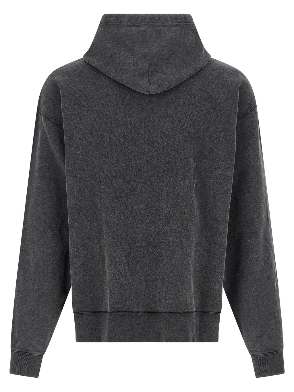 Sweatshirt en coton bicolore de Balenciaga, style décontracté avec logo visible, porté par un mannequin.
