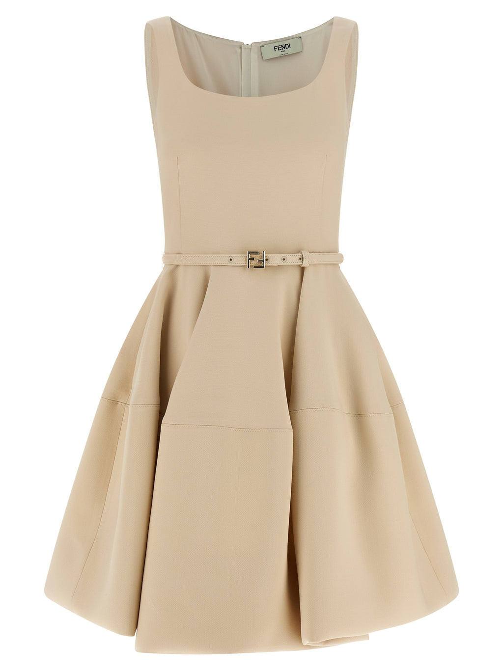 Robe courte en laine multicolore Fendi, style élégant et moderne, avec un design vibrant et sophistiqué.