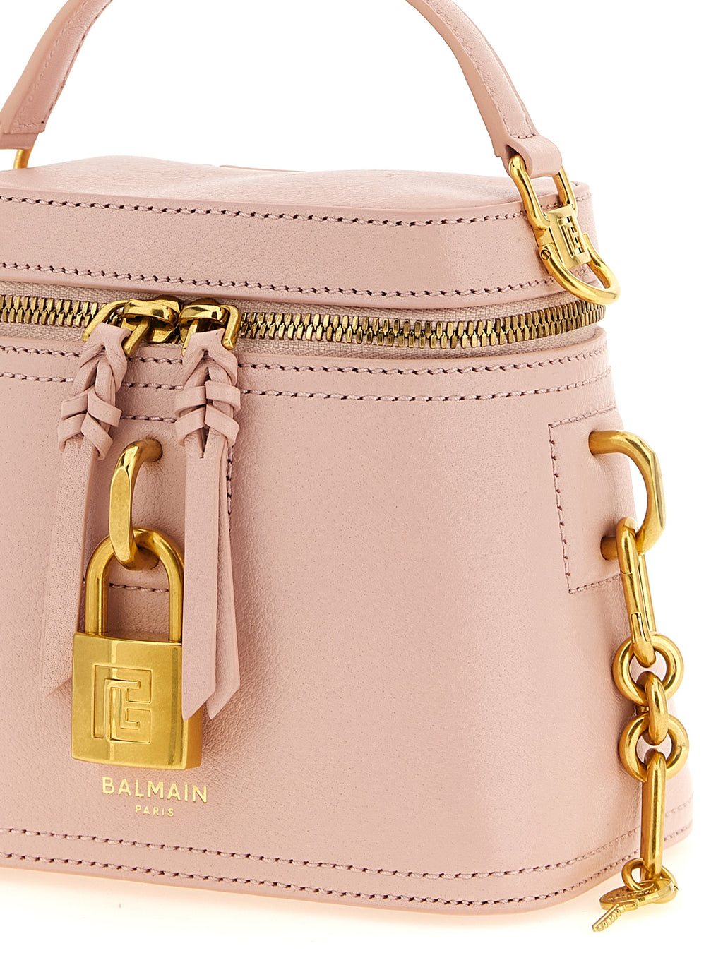 Balmain Mehrfarbige Handtasche aus Kalbsleder