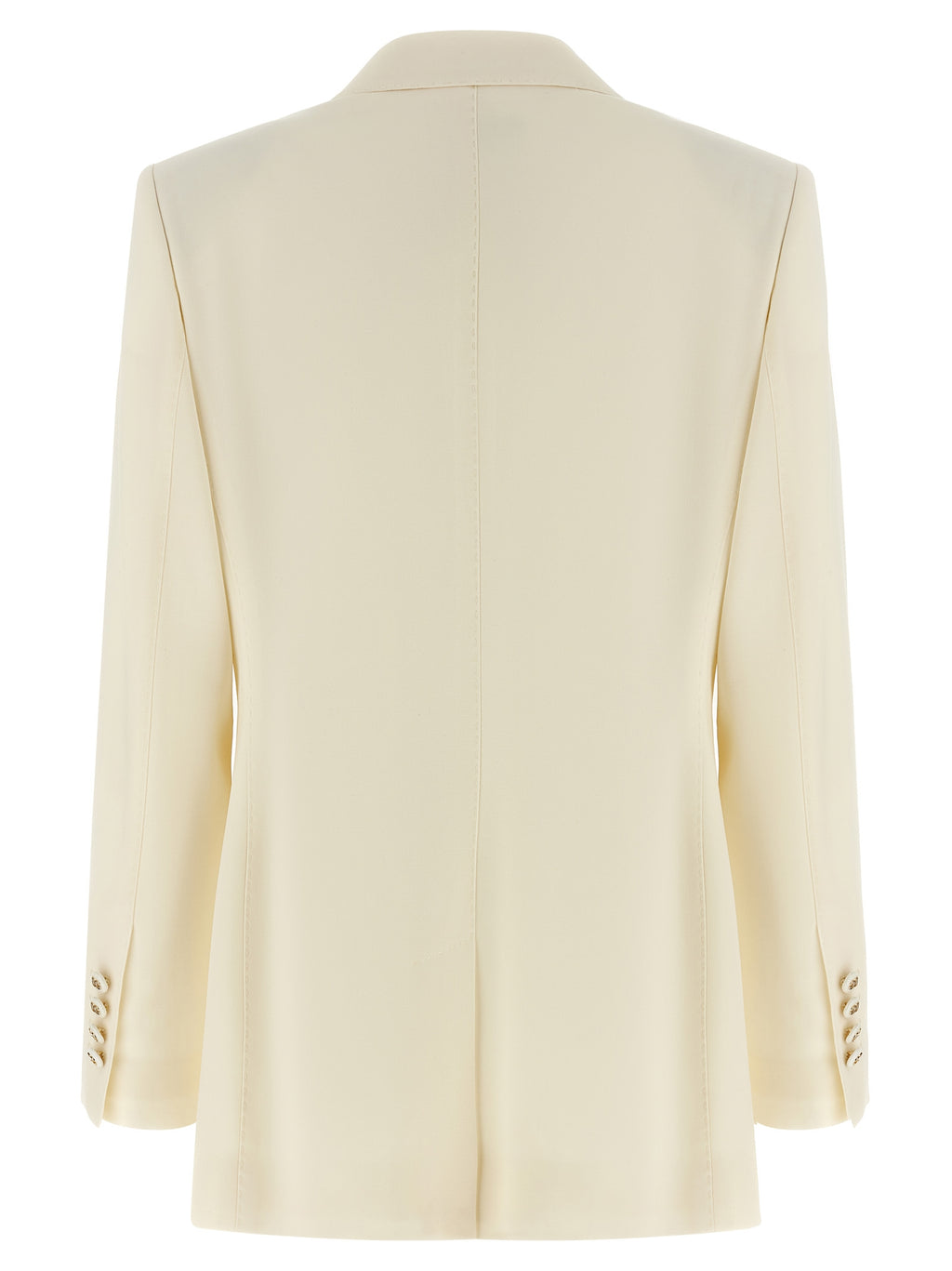 Blazer blanc en laine vierge de Dolce & Gabbana, veste élégante pour femme, détails modernes et coupe ajustée.