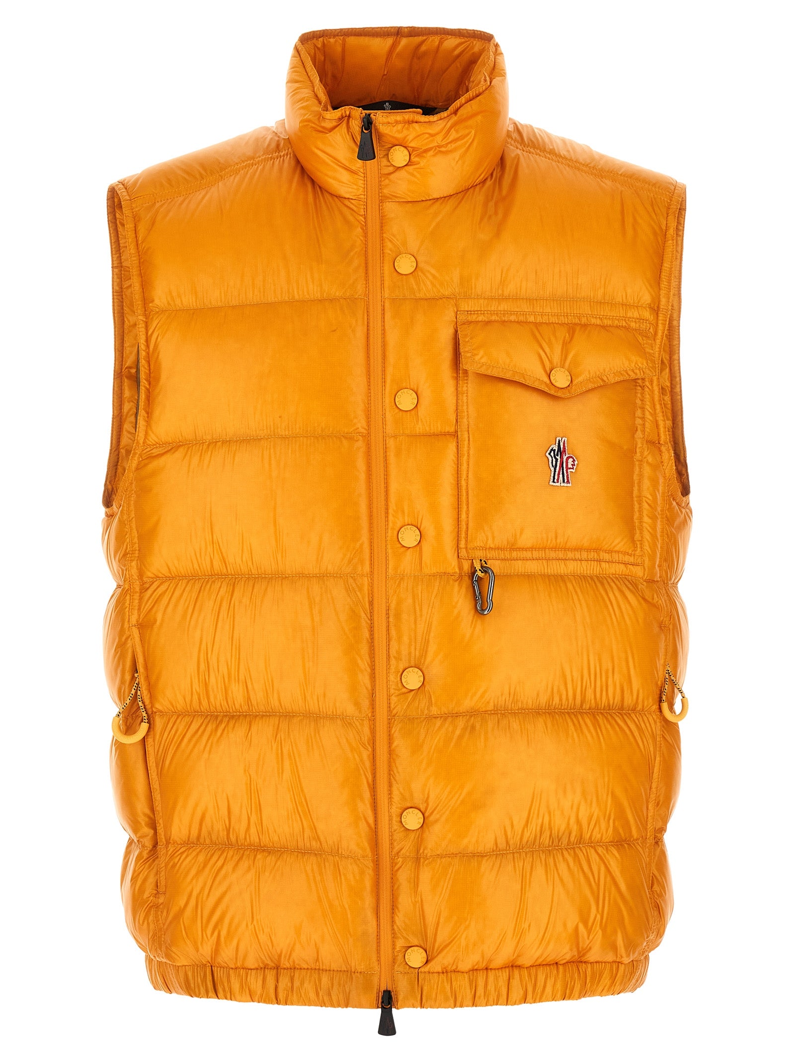 Veste sans manches Moncler Grenoble bicolore en polyester, style élégant et chaud pour l'hiver.
