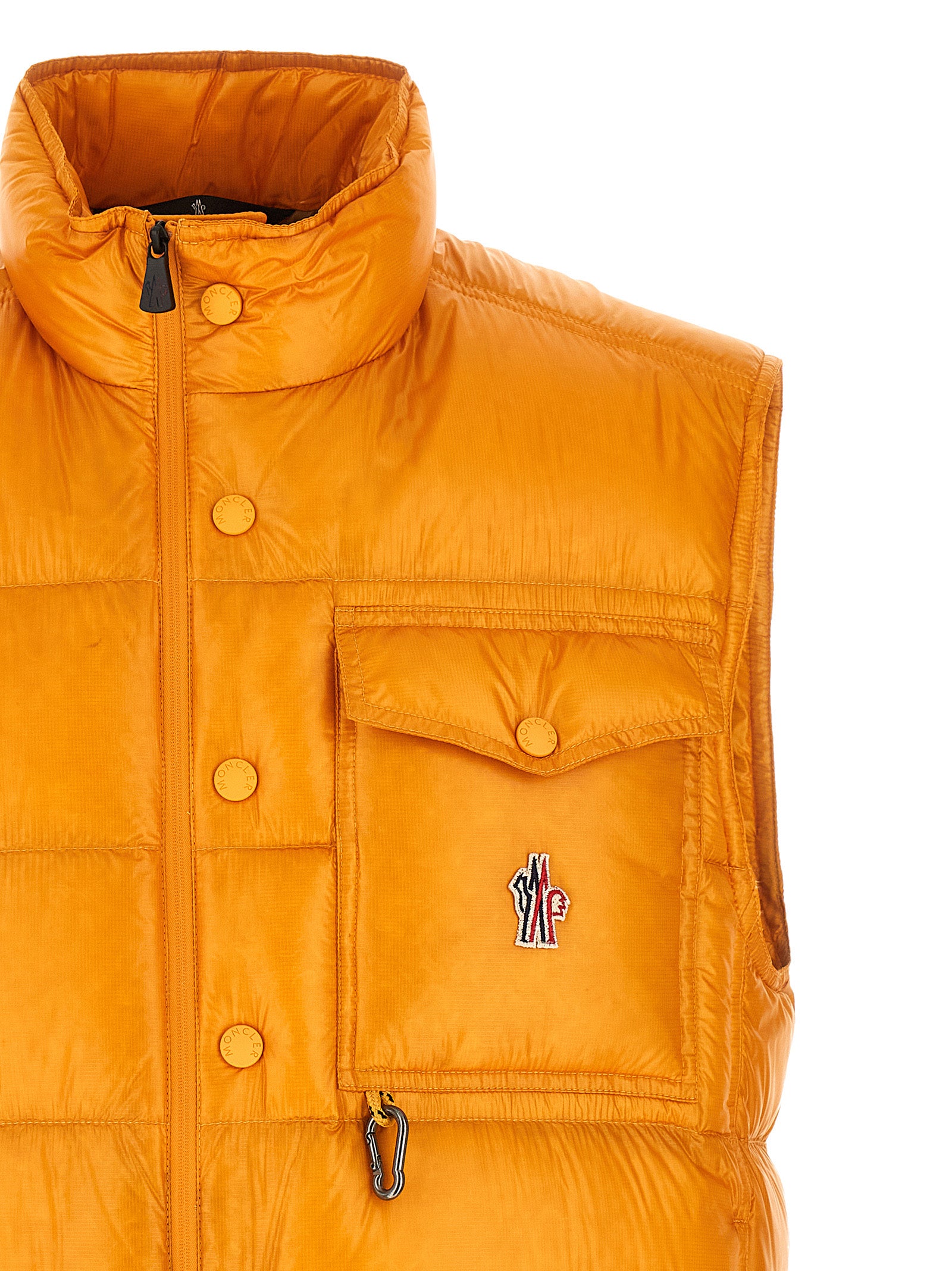 Doudoune sans manches Moncler Grenoble bicolore en polyester, coupe moderne et style élégant, idéale pour l'hiver.