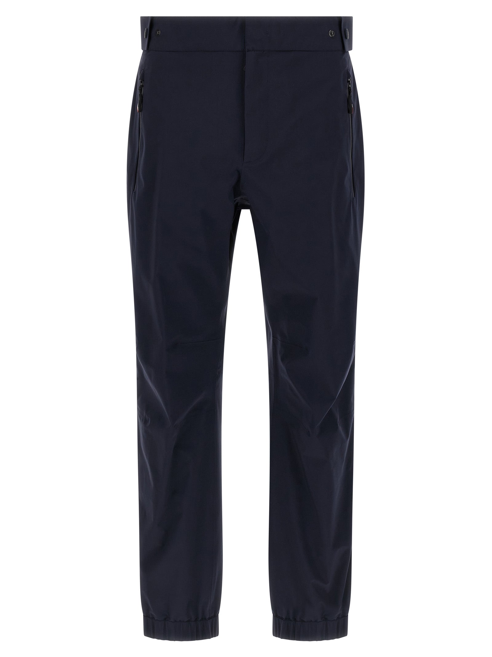 Pantalons de sport en polyamide bleu Moncler Grenoble, joggeurs confortables pour l'entraînement ou le sport.