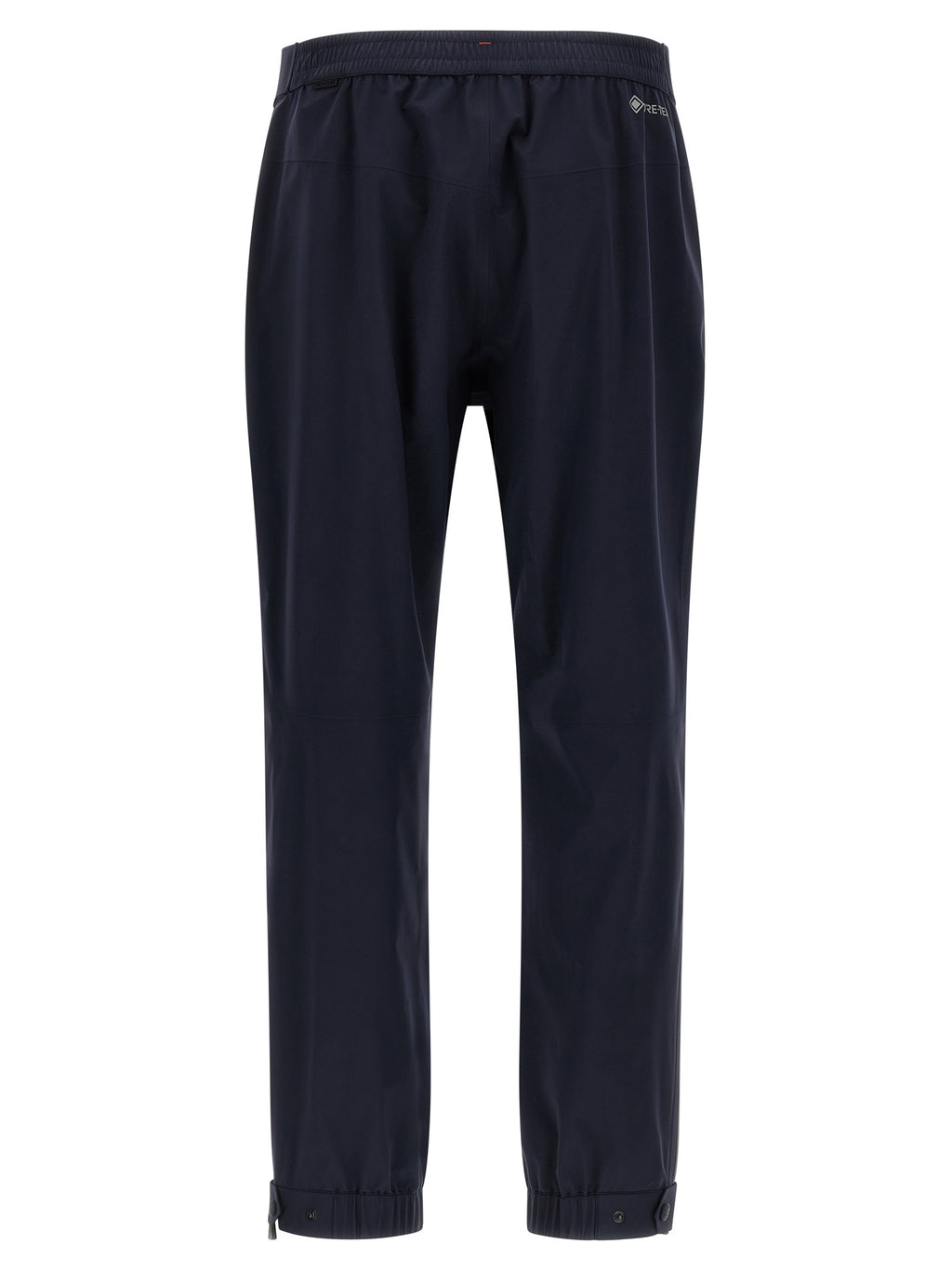 Pantalons de sport Moncler Grenoble en polyamide bleu, joggers de fitness pour homme, détails de couture et cordon de serrage.