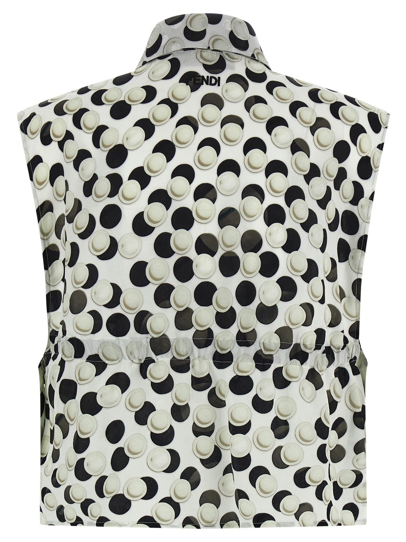 Chemise en soie multicolore Fendi avec motif élégant, visible en détail sur l'image 10879847.