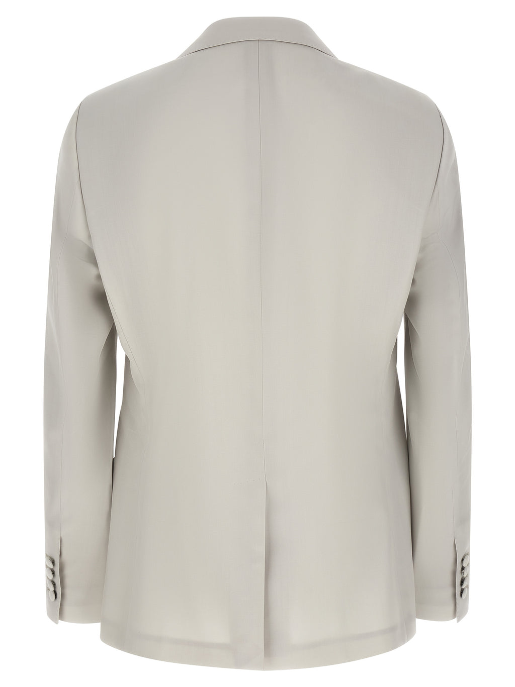 Blazer en laine vierge gris de Dolce & Gabbana, veste élégante pour homme ou femme, tissu doux et coupe sophistiquée.