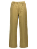 Pantalons décontractés en coton beige de la marque Burberry, style casual, avec coupe confortable et détails élégants.
