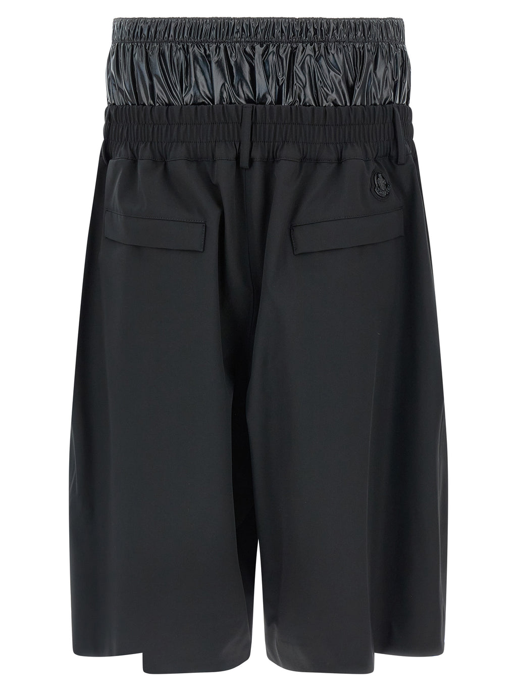MONCLER GENIUS Black Polyamide Bermuda Shorts