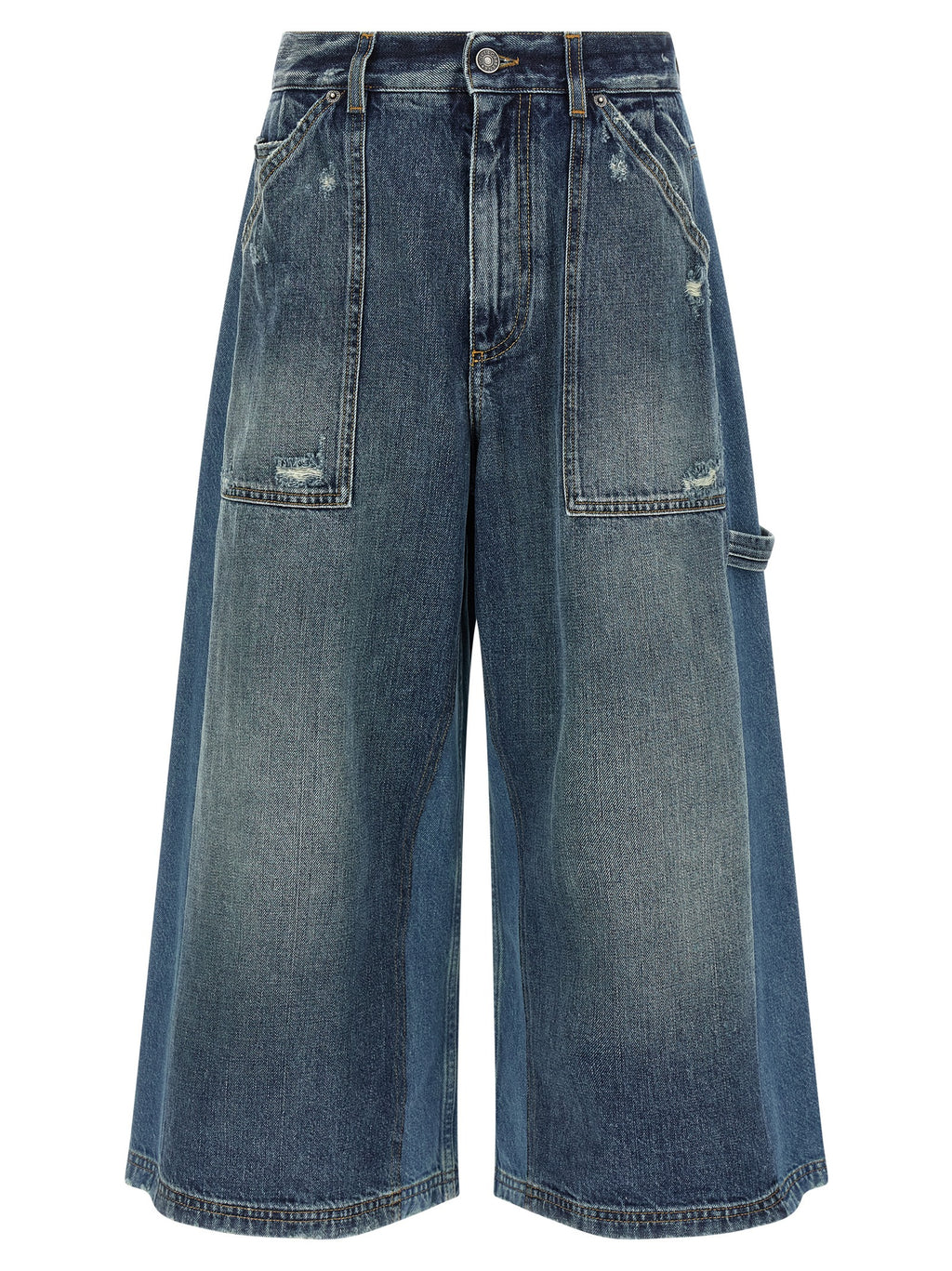 Dolce & Gabbana Blaue Baumwoll-Bermudashorts