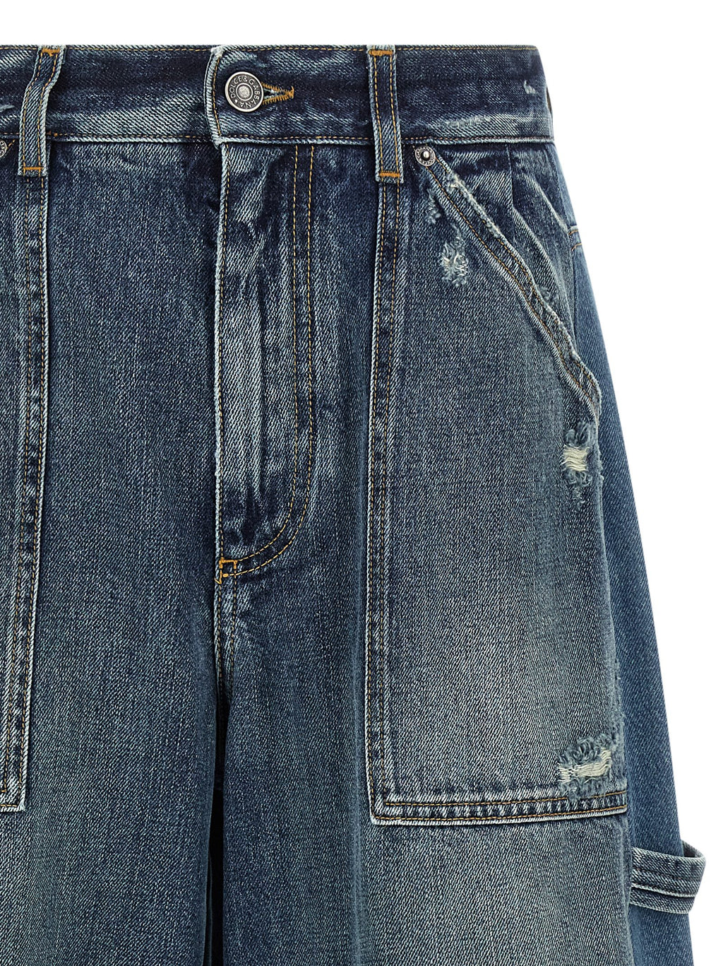 Dolce & Gabbana Blaue Baumwoll-Bermudashorts