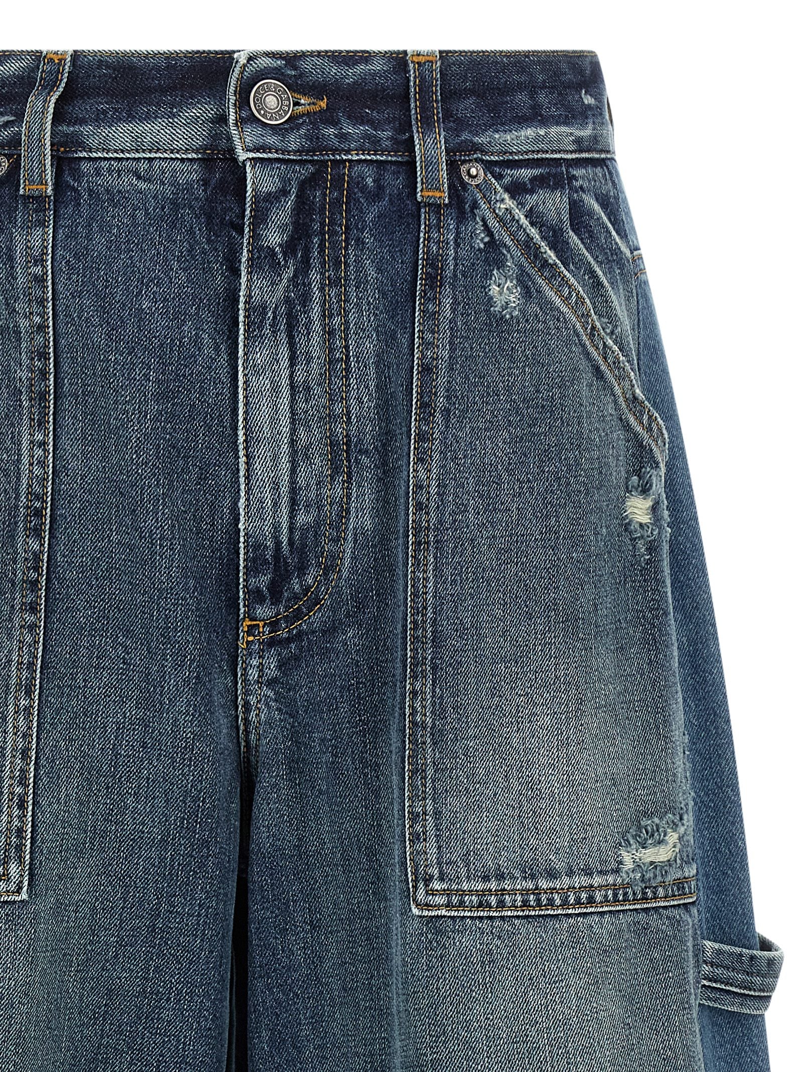 Dolce & Gabbana Blaue Baumwoll-Bermudashorts