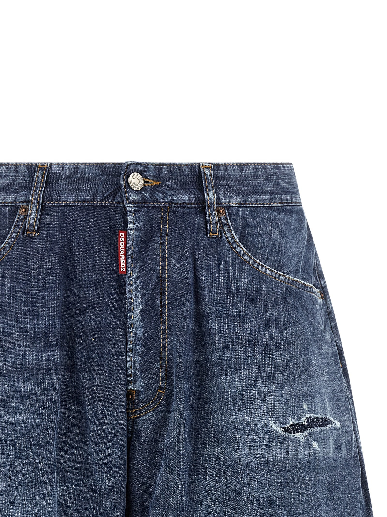 Dsquared² Blue Cotton Bermuda Shorts