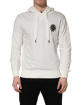 Sweat à capuche en coton blanc de Dolce & Gabbana, pull décontracté avec capuche, idéal pour un style élégant et confortable.