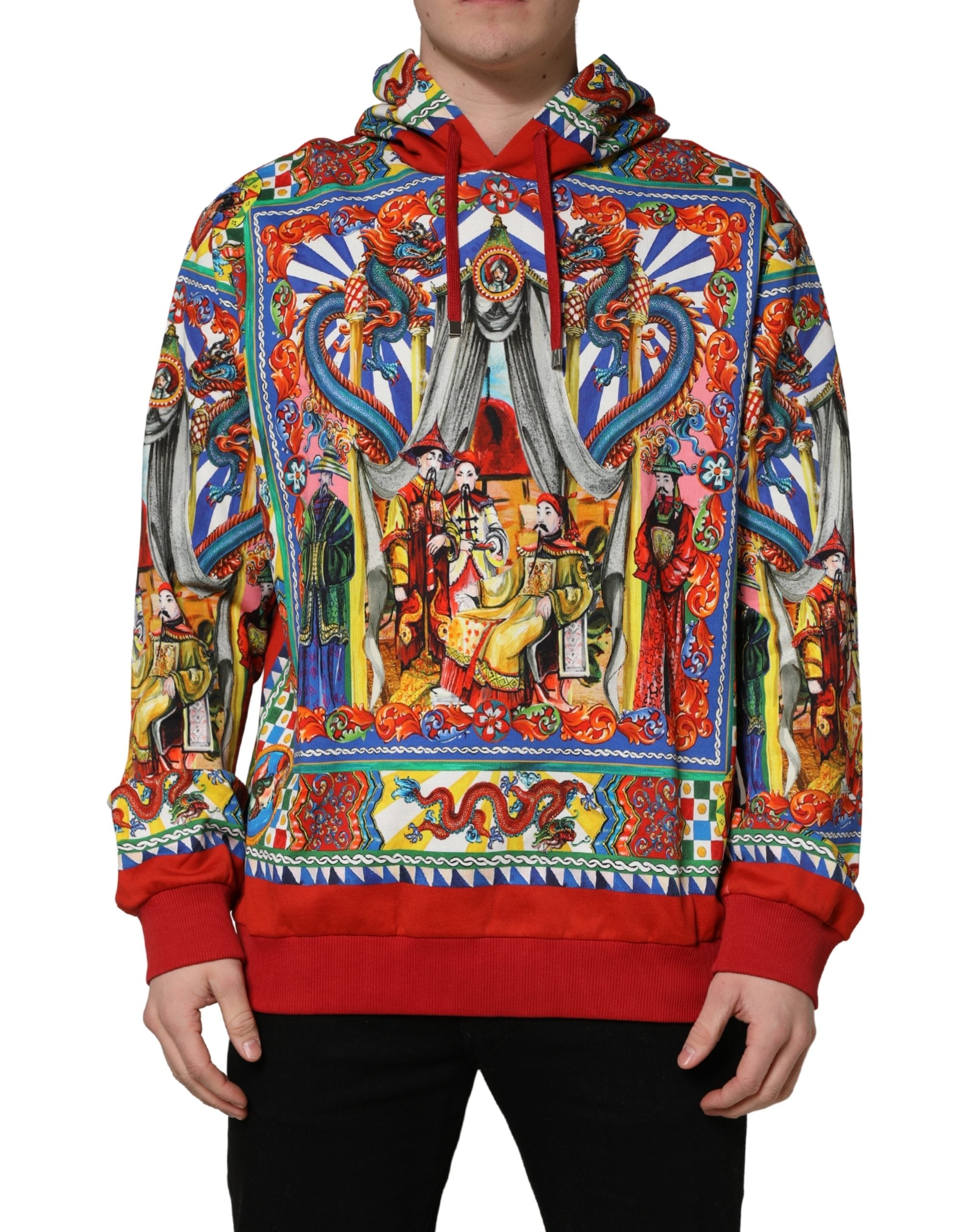 Sweat-shirt à capuche multicolore Dolce & Gabbana Glamzilla pour homme, motif coloré avec logo Dolce & Gabbana.