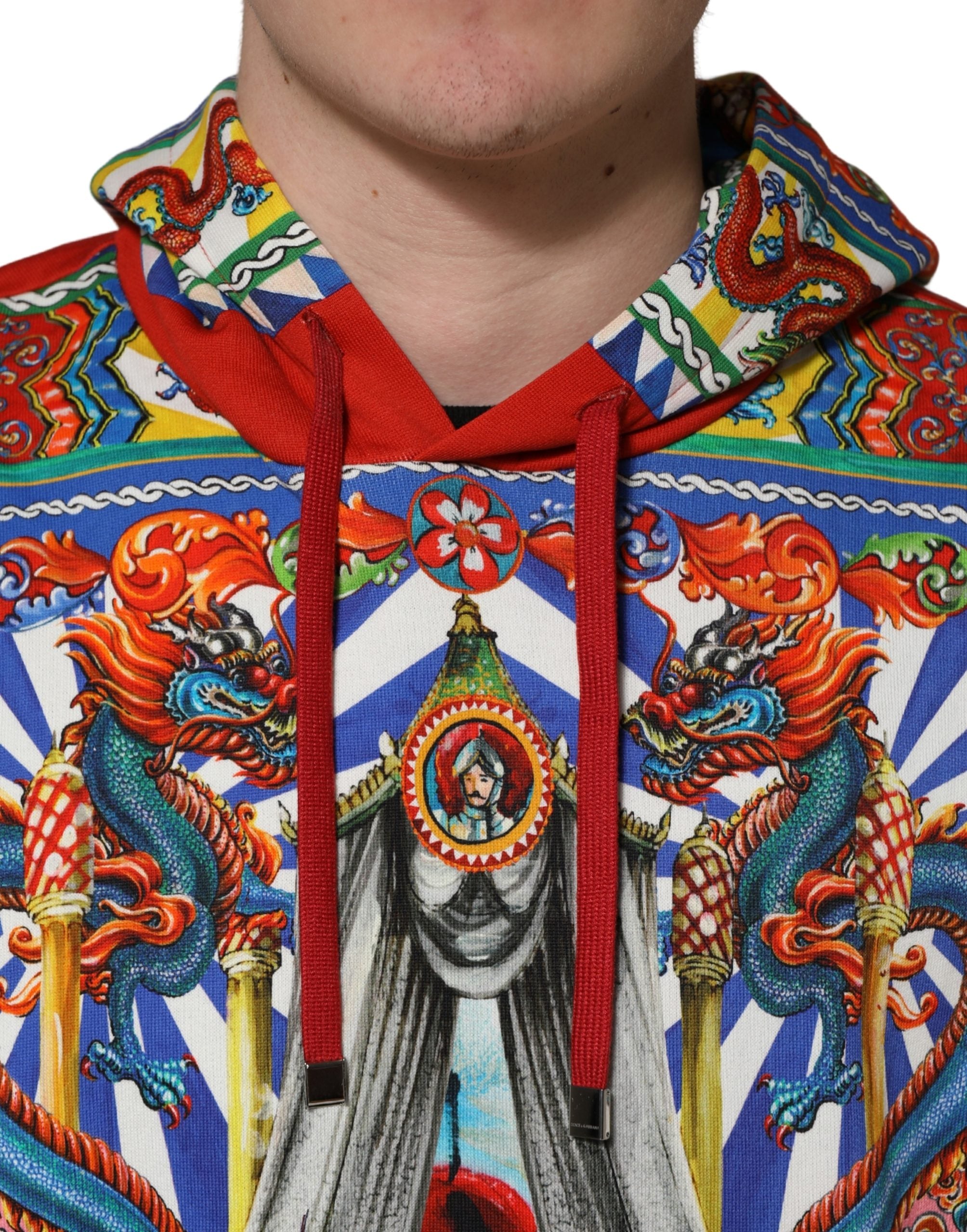 Sweat-shirt à capuche Dolce & Gabbana Glamzilla multicolore pour hommes, sweat-shirt tendance avec logo et motif coloré.