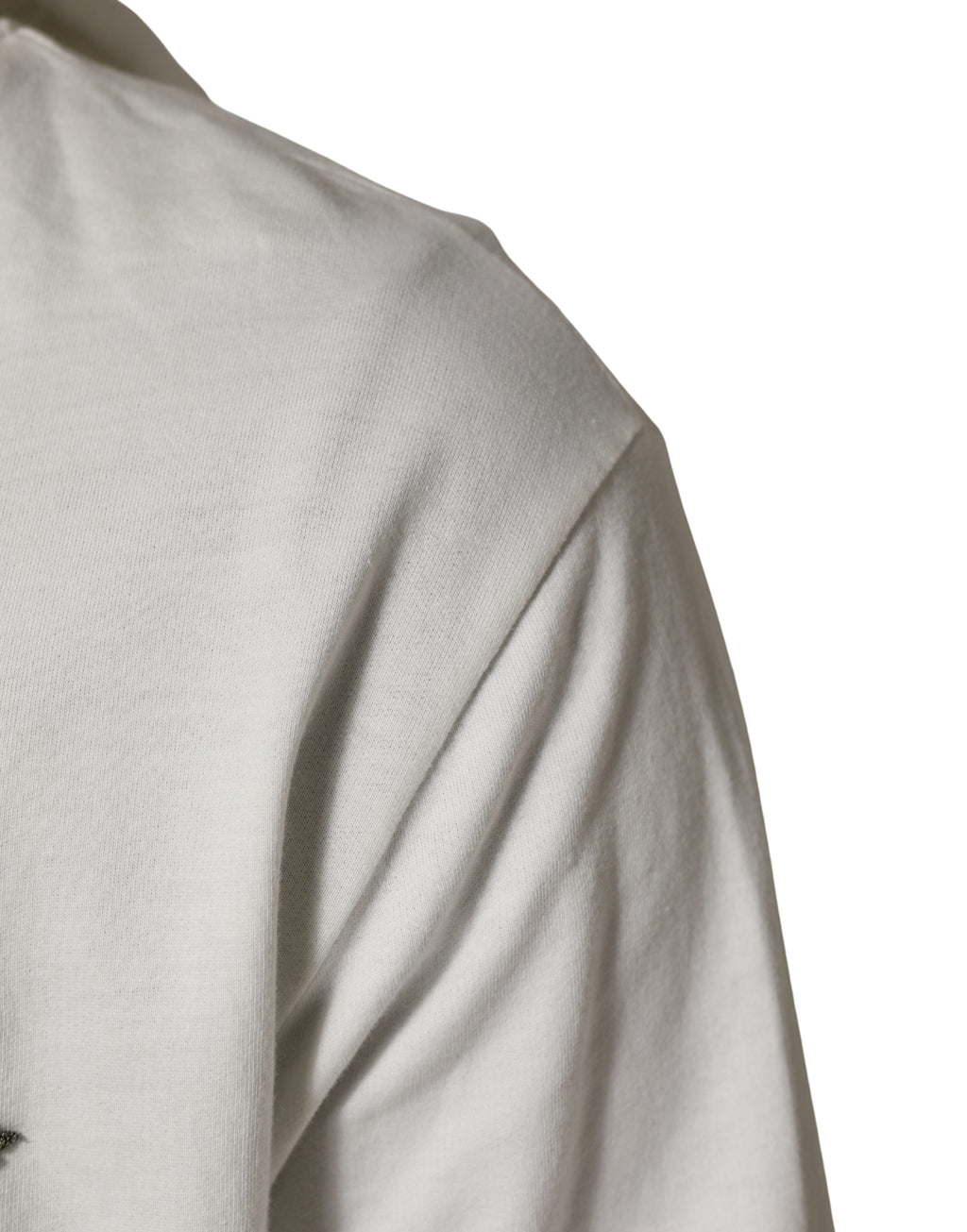 Sweat à capuche en coton blanc Dolce & Gabbana, pull décontracté avec logo, visible en détail dans l'image.