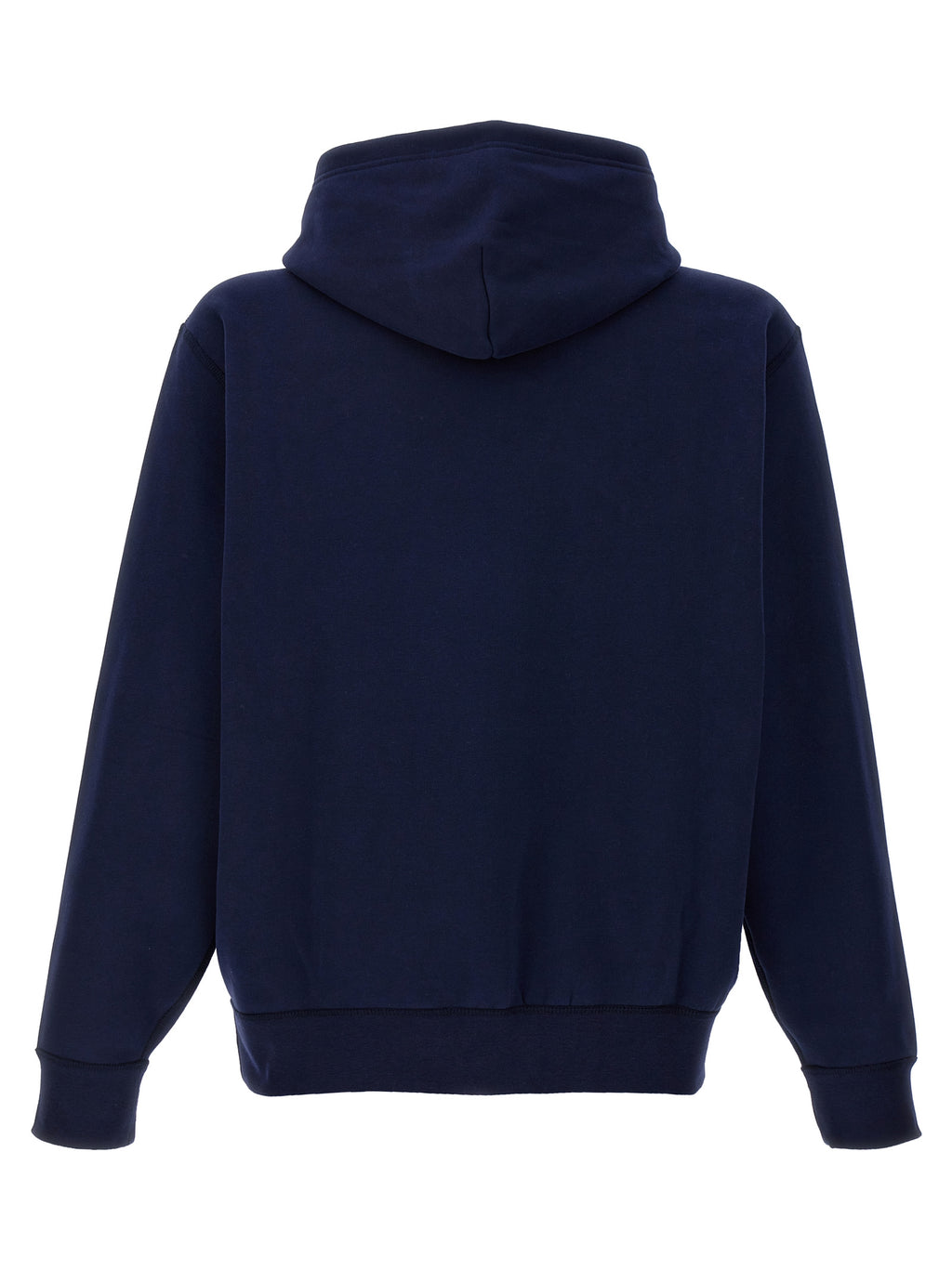 Sweatshirt en coton bleu de Polo Ralph Lauren, style décontracté avec col polo, manches longues et logo discret sur la poitrine.