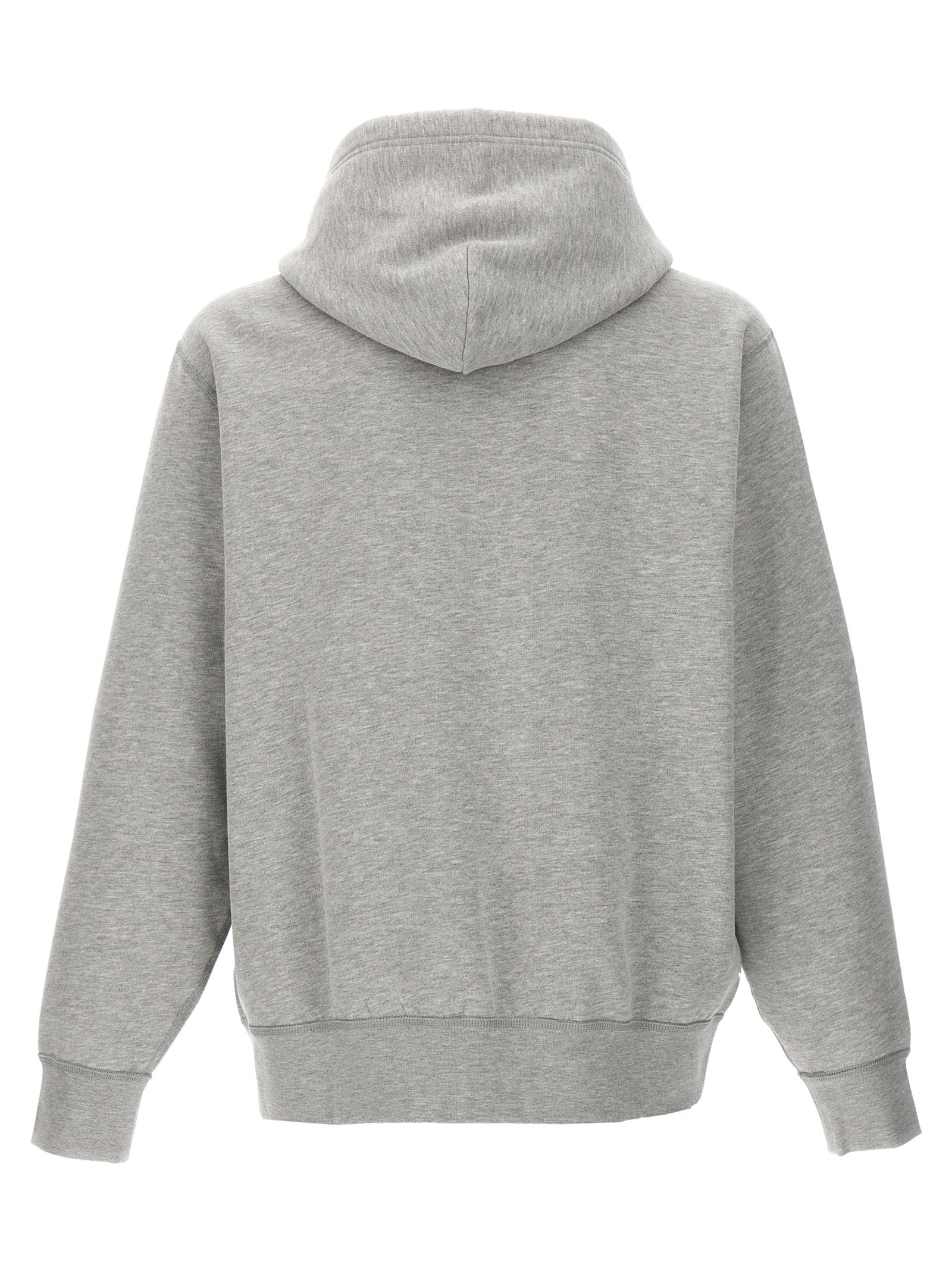 Sweatshirt en coton gris de Polo Ralph Lauren, style décontracté, avec logo brodé sur la poitrine, vue de face.