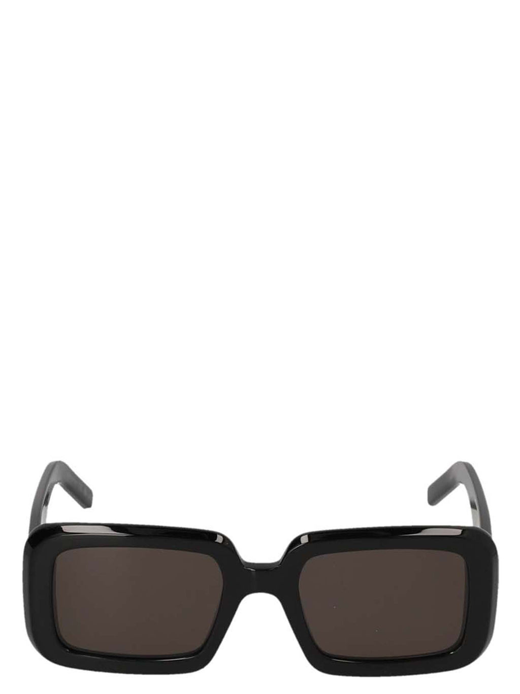 Lunettes de soleil noires en acétate de la marque Saint Laurent, style élégant et moderne.