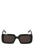 Lunettes de soleil noires en acétate de la marque Saint Laurent, style élégant et moderne.