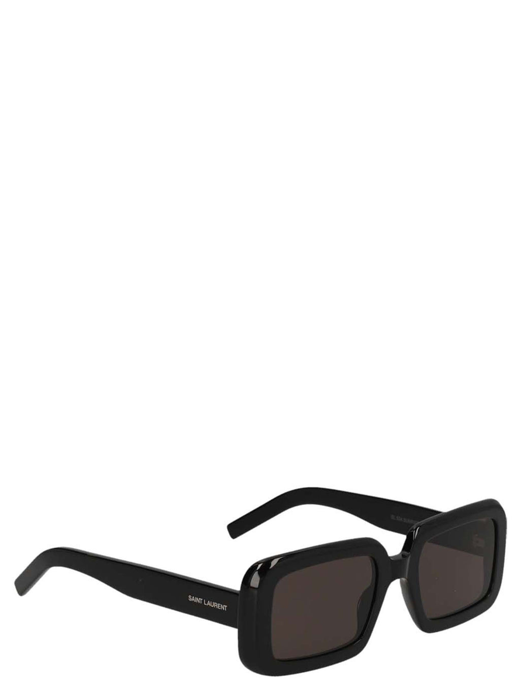 Lunettes de soleil Saint Laurent noires en acétate avec monture élégante et design moderne.
