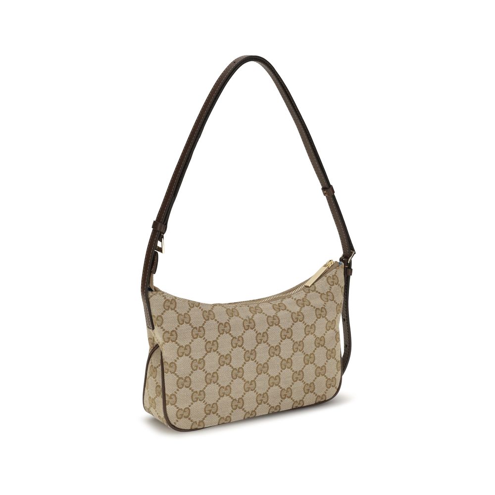 Sac à main en polyester beige de Gucci, avec détails élégants, idéal pour un style sophistiqué.