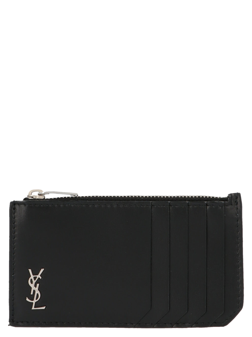 Saint Laurent Black Calfskin Cardholder