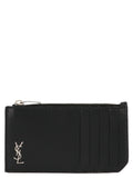 Saint Laurent Black Calfskin Cardholder