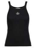 Fendi ärmelloses T-Shirt aus schwarzer Baumwolle