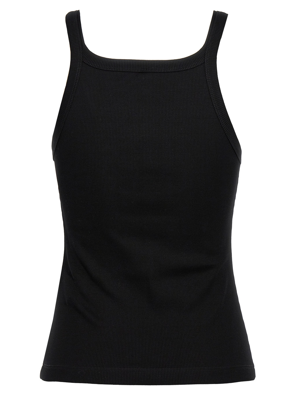 Fendi ärmelloses T-Shirt aus schwarzer Baumwolle