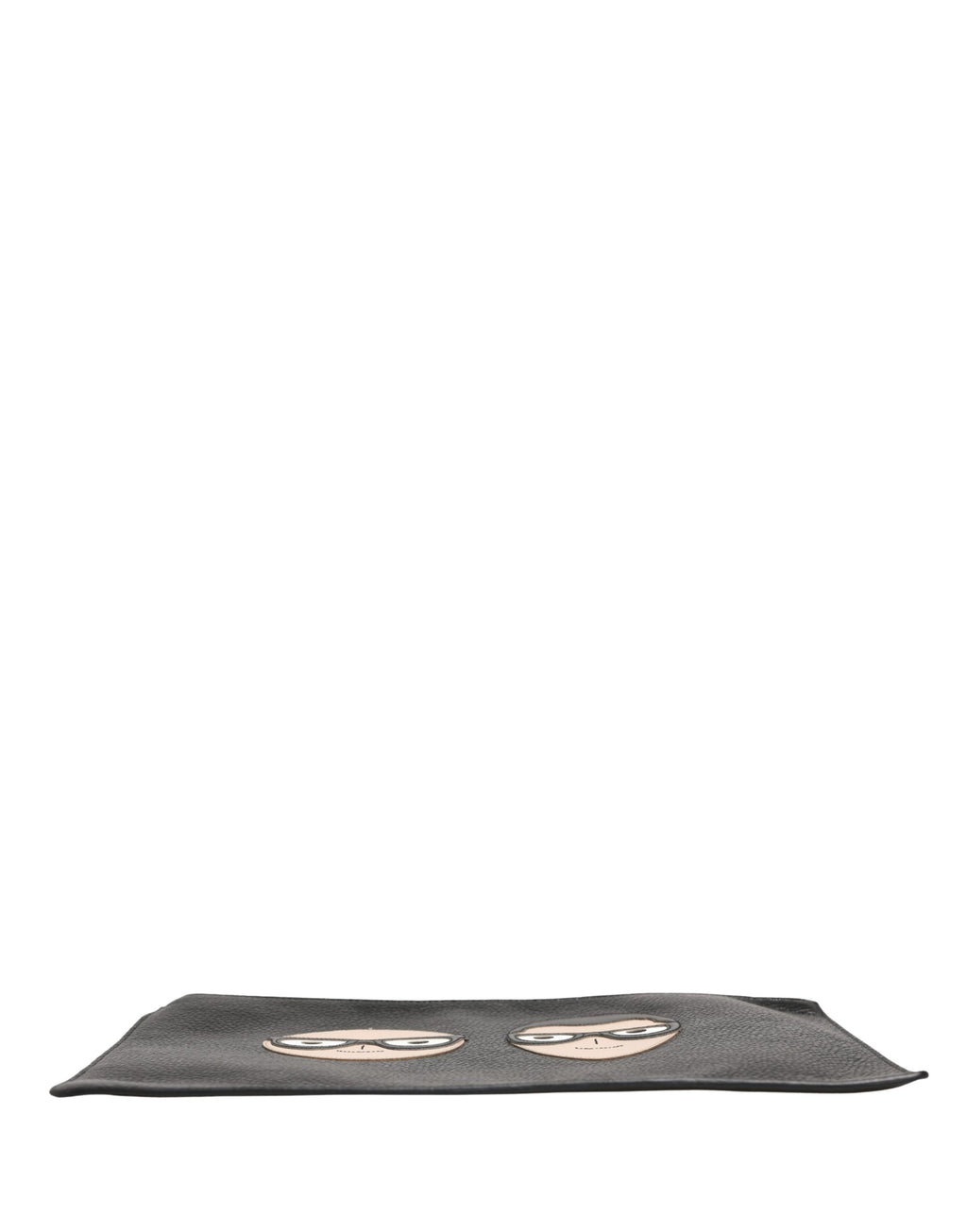 Sac clutch en cuir noir Dolce & Gabbana #DGFamily orné de détails embellis, pour un style élégant et sophistiqué.