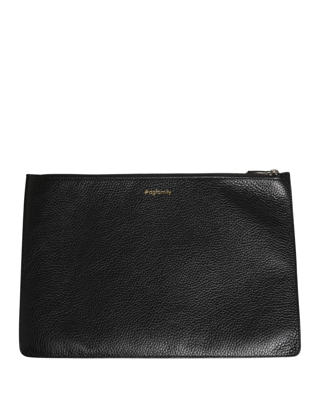 Sac clutch en cuir noir Dolce & Gabbana #DGFamily avec embellissements, élégant et sophistiqué pour femmes.