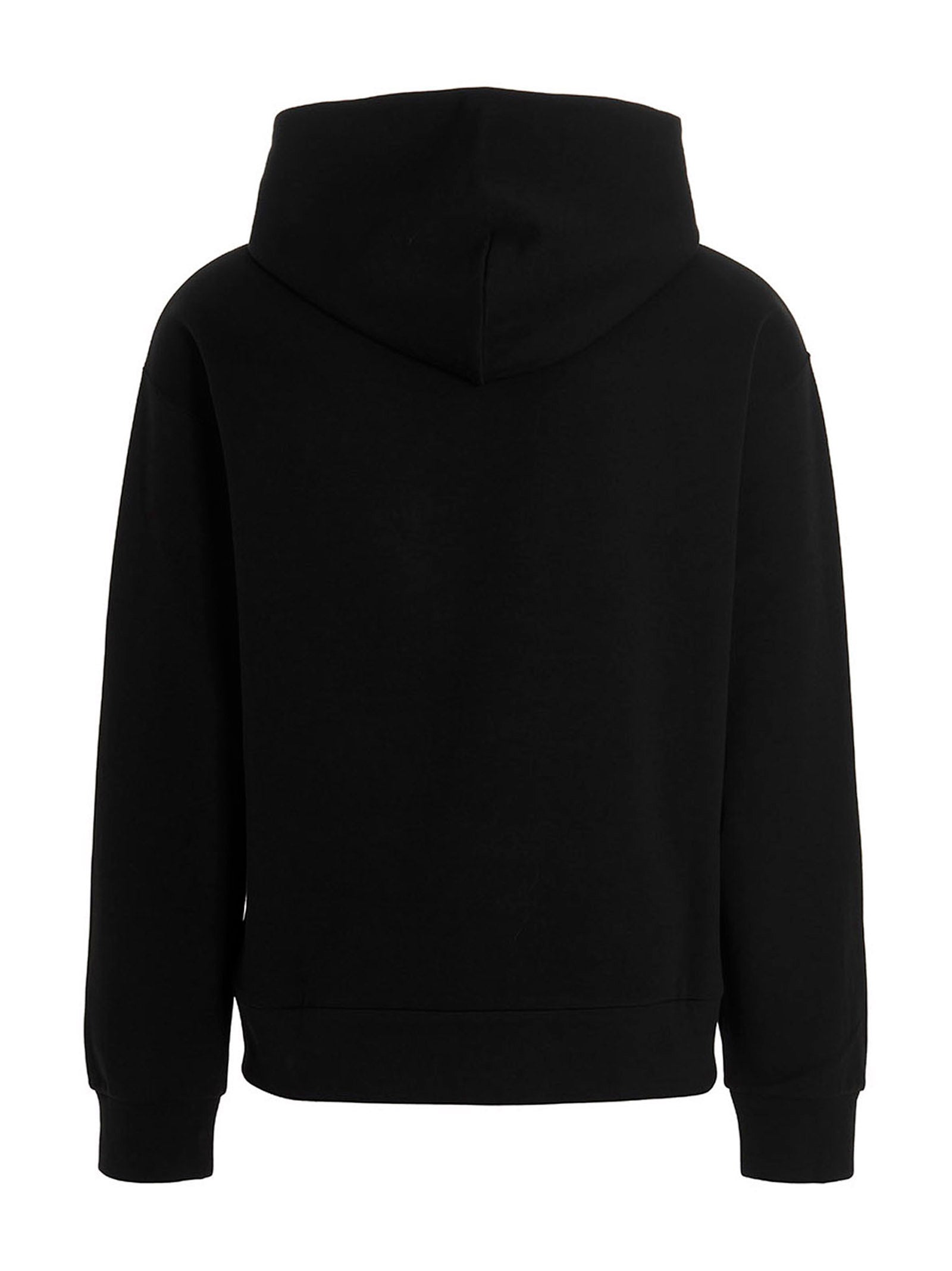 Sweatshirt en coton noir Dolce & Gabbana, style décontracté avec logo de la marque visible sur la poitrine.
