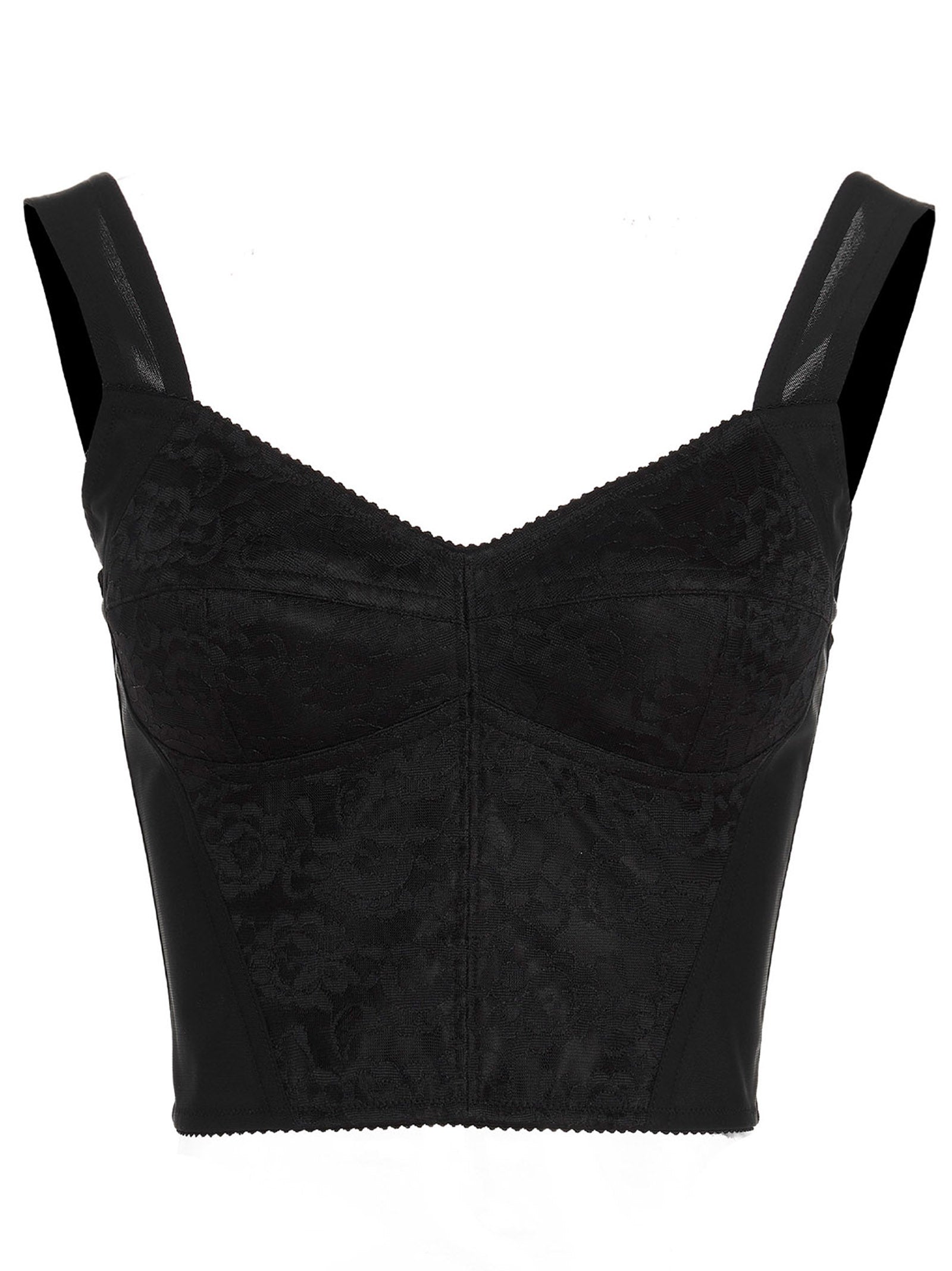 Dolce & Gabbana Schwarze Tanktops aus Polyamid