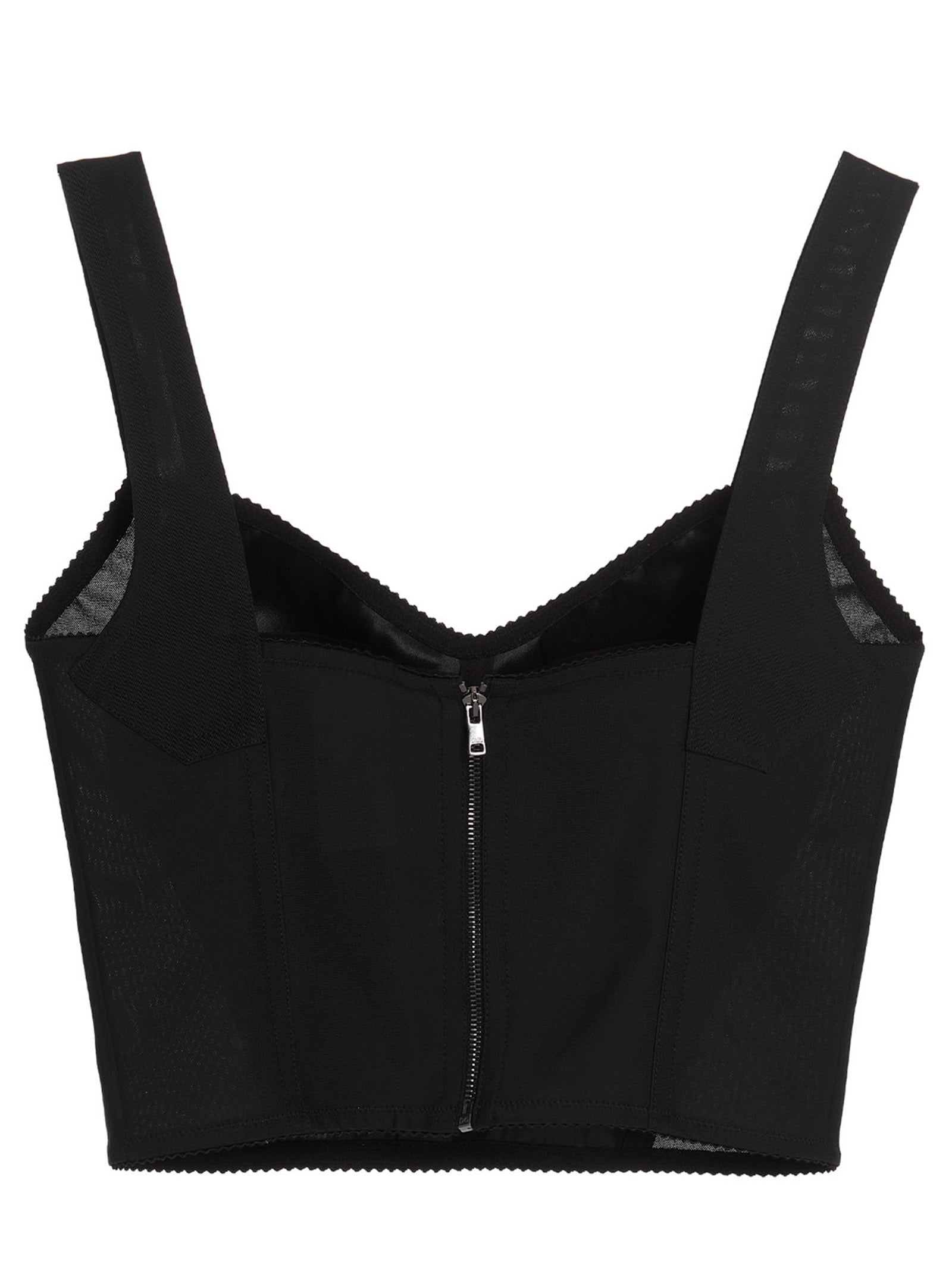 Dolce & Gabbana Schwarze Tanktops aus Polyamid
