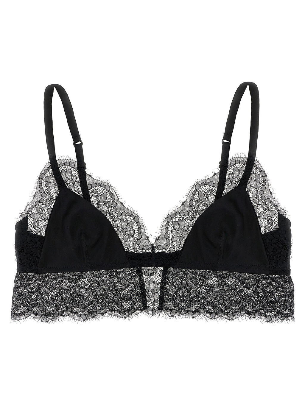 Soutien-gorge en soie noire de Dolce & Gabbana, élégant et confortable, avec détails raffinés.