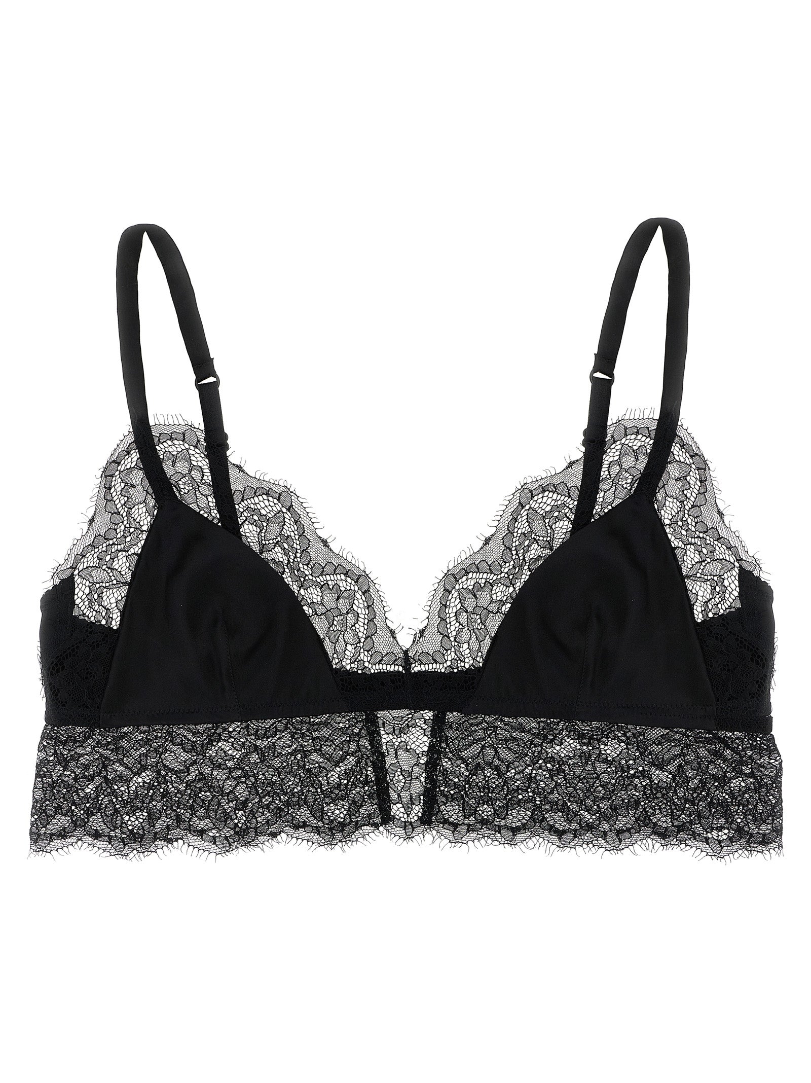 Soutien-gorge en soie noire de Dolce & Gabbana, élégant et confortable, avec détails raffinés.