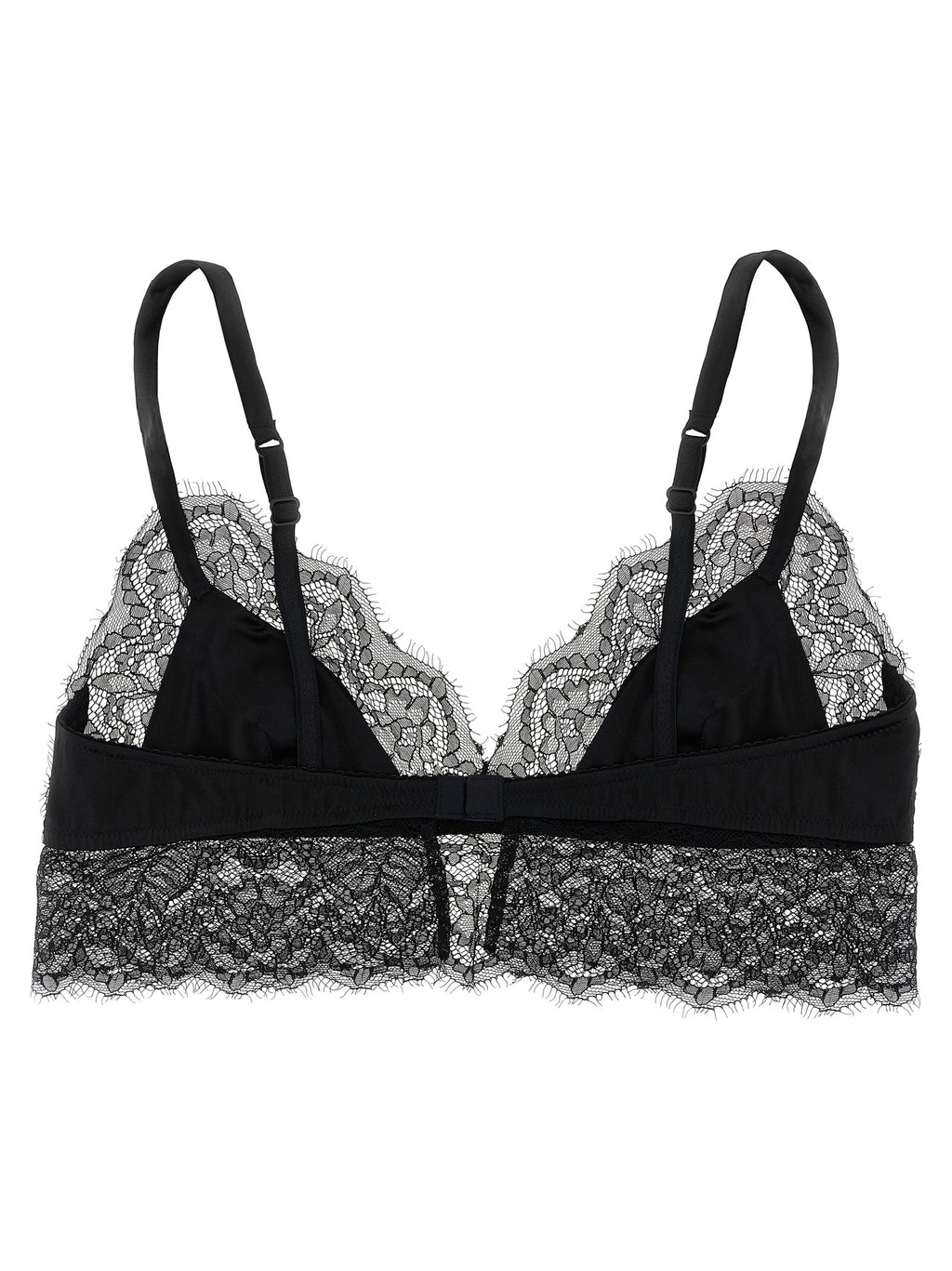 Soutien-gorge en soie noire de Dolce & Gabbana, élégant et raffiné, avec détails délicats en dentelle et finition soignée.
