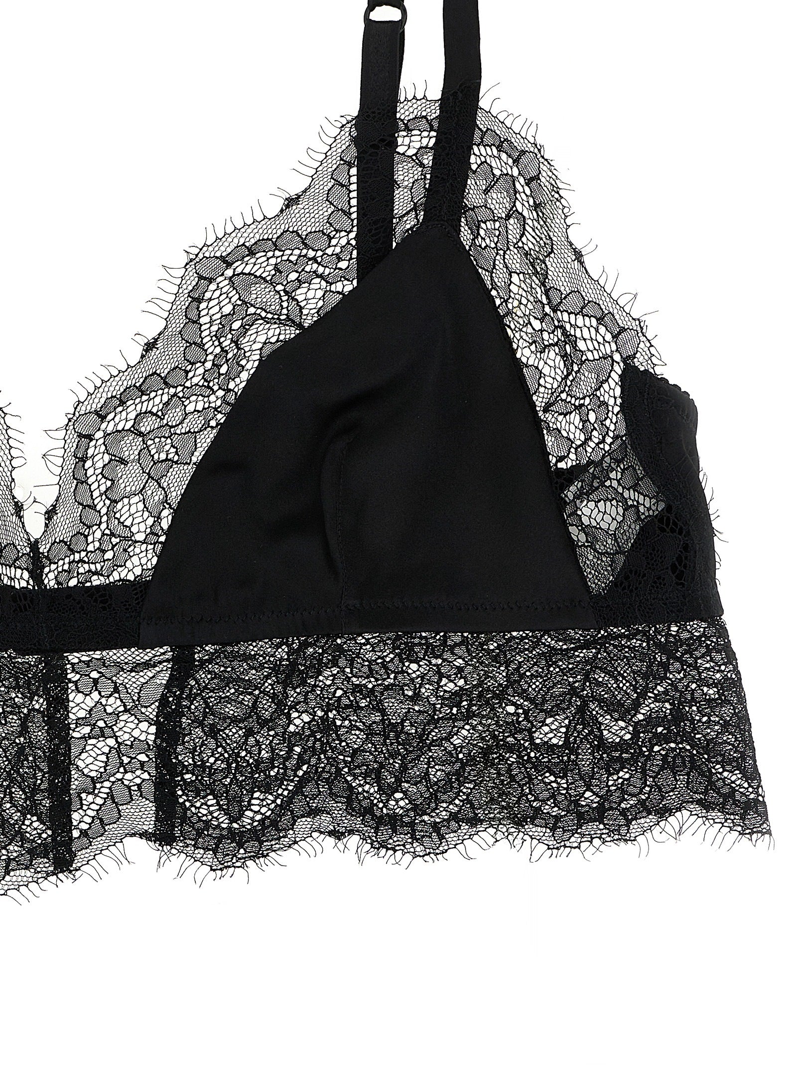 Soutien-gorge en soie noire de Dolce & Gabbana, élégant et sophistiqué, avec détails délicats et finition raffinée.