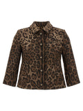 Blazer en laine vierge marron de Dolce & Gabbana, veste élégante pour homme ou femme, avec détails de couture raffinés.