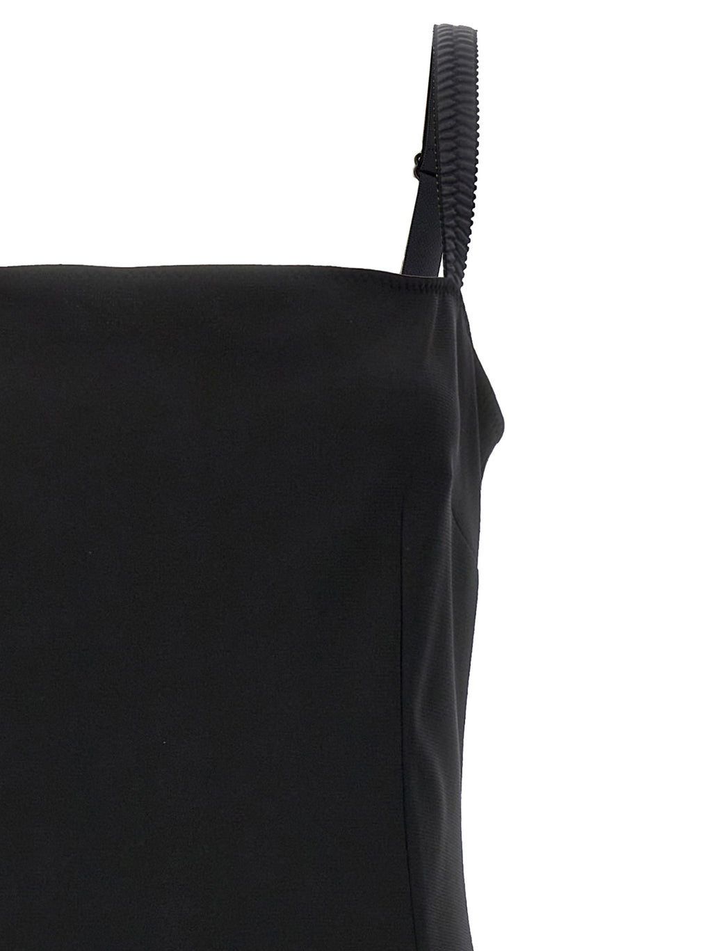Robe midi noire en viscose de Dolce & Gabbana, élégante et fluide, portée sur un mannequin.