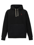 Sweatshirt en coton noir de Polo Ralph Lauren, style décontracté avec logo brodé sur la poitrine, pour homme.