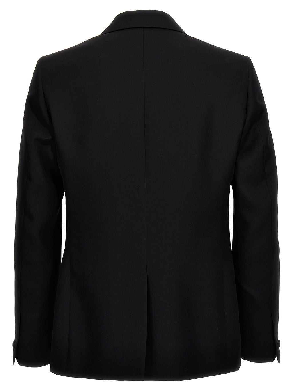 Blazer en laine noire Givenchy pour homme, coupe élégante et tissu de qualité visible sur l'image.