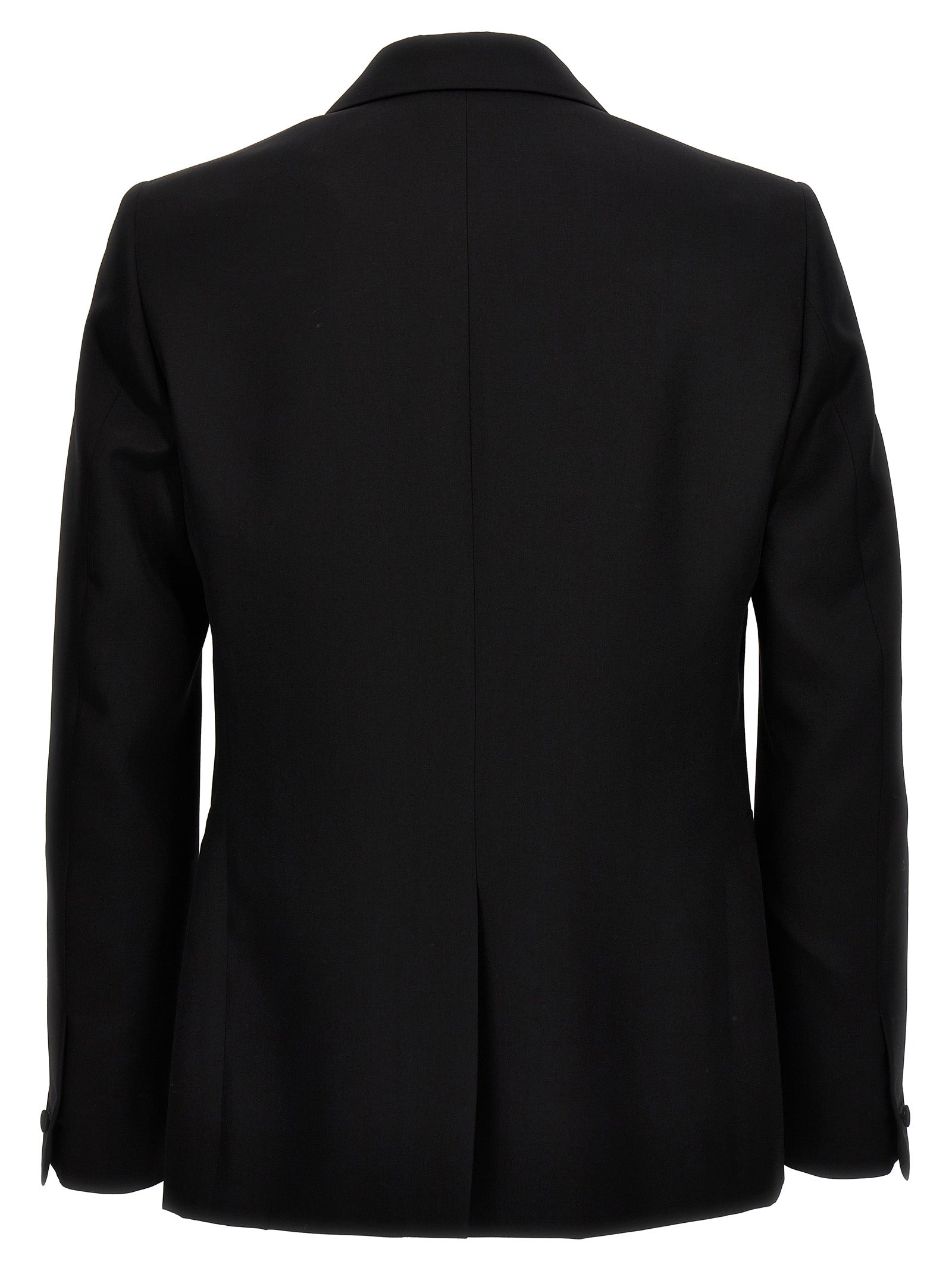 Blazer en laine noire Givenchy pour homme, coupe élégante et tissu de qualité visible sur l'image.