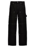 Jeans en denim noir Givenchy en coton, coupe classique avec détails modernes, visibles sur l'image.