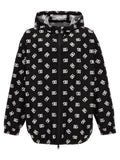 Veste en polyester bicolore Dolce & Gabbana, coupe moderne, avec détails élégants et fermeture à glissière visible.