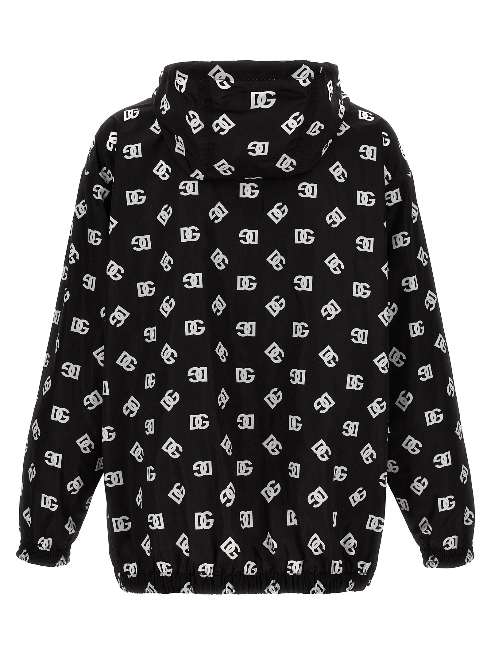 Veste en polyester bicolore Dolce & Gabbana, coupe moderne, détails élégants, vue de face sur la veste.