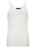 Débardeur en coton blanc de Dolce & Gabbana, léger et confortable, porté sur un mannequin.