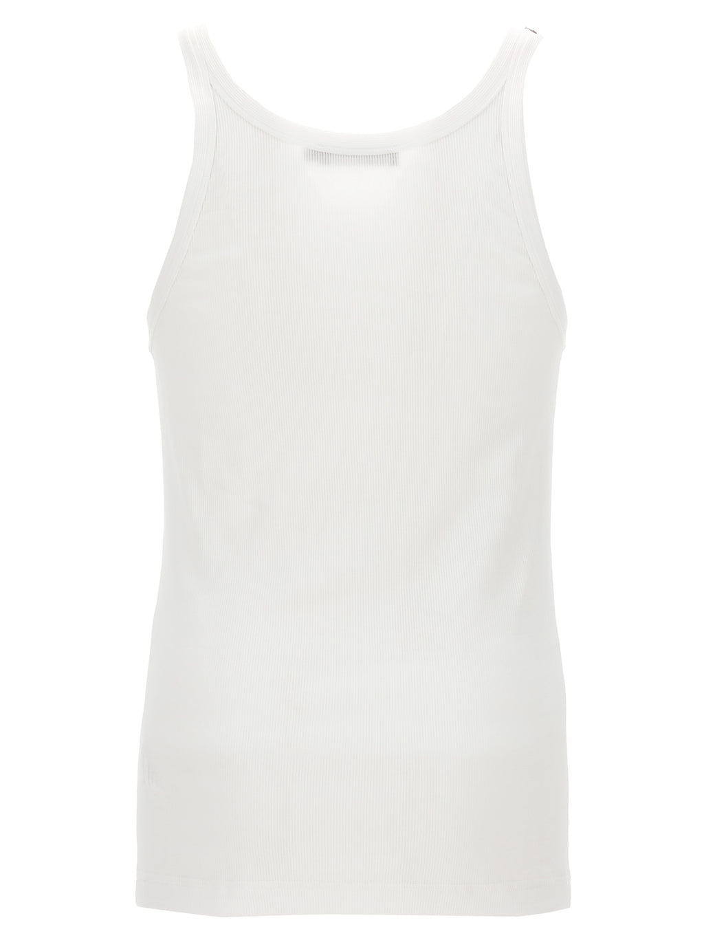 Débardeur en coton blanc Dolce & Gabbana, tissu léger et confortable, parfait pour un style élégant et décontracté.